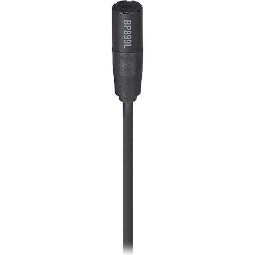 오디오테크니카 Audio-Technica BP899LcW Subminiature Omnidirectional Lavalier Microphone (Black, Low-Sensitivity, cW-Style Connector)