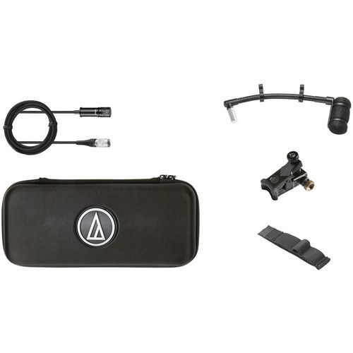 오디오테크니카 Audio-Technica ATM350UcW Cardioid Condenser Clip-On Instrument Microphone with Universal Mounting System