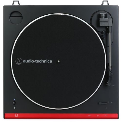 오디오테크니카 Audio-Technica AT-LP60XBT Wireless Belt-Drive Turntable with Bluetooth and Speaker - Red