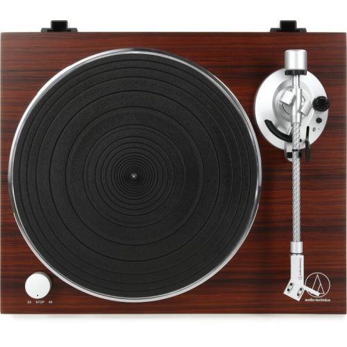 오디오테크니카 Audio-Technica AT-LPW50BT-RW Manual Belt-drive Turntable and Headphones - Rosewood