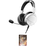 Audio-Technica ATH-GL3WH Closed-Back Wired Gaming Headset - White/Black with an Additional 1 Year Extended Amber Protection (2022)