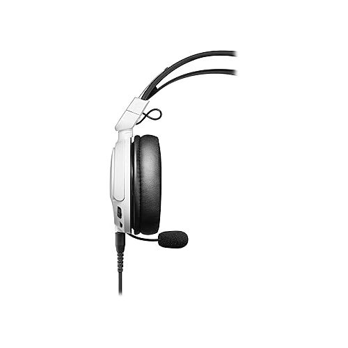 오디오테크니카 Audio-Technica ATH-GL3WH Closed-Back Wired Gaming Headset - White/Black with an Additional 1 Year Extended Amber Protection (2022)