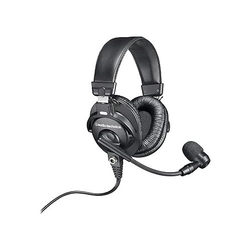 오디오테크니카 Audio-Technica BPHS1 Broadcast Stereo Headset with Dynamic Cardioid Boom Mic (Renewed)