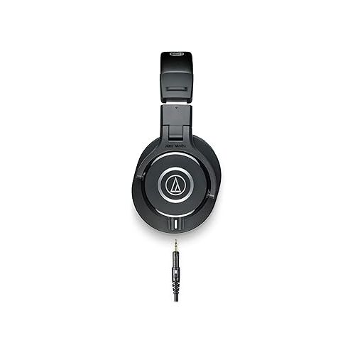 오디오테크니카 Audio-Technica ATH-M40x Over-Ear Professional Studio Monitor Headphones with 6ave Cleaning Kit, Carrying Case and 1-Year Extended Warranty