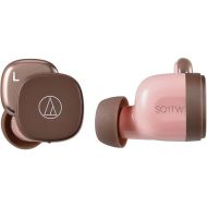 Audio-Technica ATH-SQ1TW Wireless in-Ear Headphones, Pink/Brown