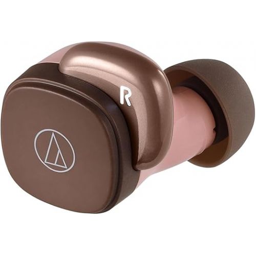 오디오테크니카 Audio-Technica ATH-SQ1TW Wireless in-Ear Headphones, Pink/Brown