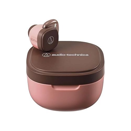 오디오테크니카 Audio-Technica ATH-SQ1TW Wireless in-Ear Headphones, Pink/Brown