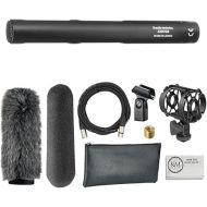 Audio-Technica AT875R Short Shotgun Microphone with Shockmount + Windshield + 20ft XLR Microphone Cable + Cleaning Cloth (5 Items)