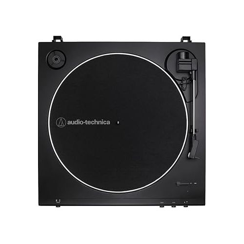 오디오테크니카 Audio-Technica AT-LP60X Fully Automatic Belt-Drive Stereo Turntable (Black) Bundle with Vinyl Record Cleaner Kit