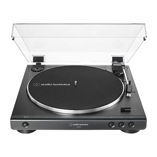 오디오테크니카 Audio-Technica AT-LP60X Fully Automatic Belt-Drive Stereo Turntable (Black) Bundle with Vinyl Record Cleaner Kit