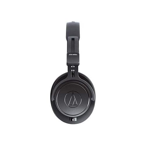 오디오테크니카 Audio-Technica ATH-M60X On-Ear Closed-Back Dynamic Professional Studio Monitor Headphones Black