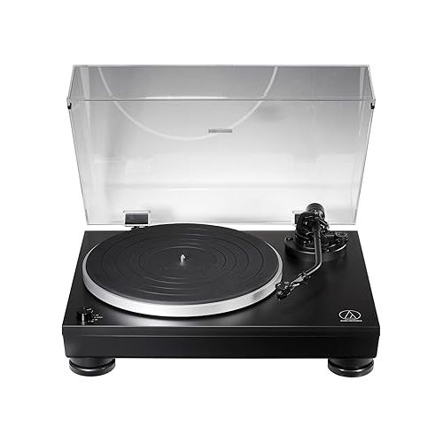 오디오테크니카 Audio Technica AT-LP5X Direct-Drive Turntable Bundle with Beyerdynamic DT 990 PRO Studio Headphones (Ninja Black, Limited Edition) and Vinyl Record Care System Bundle