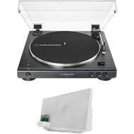 Audio-Technica AT-LP60XBT-BK Fully Automatic Bluetooth Belt-Drive Turntable Bundle with Hyperion Vacuum Tube Bluetooth 5.0 Speaker System (2 Items)