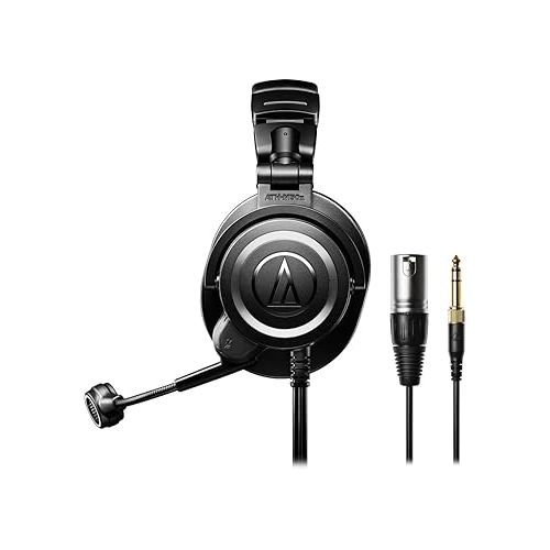 오디오테크니카 Audio-Technica ATH-M50xSTS StreamSet Headset with XLR and 3.5mm Connectors Bundled with Headphone Case + Cleaning Cloth (3 Items)