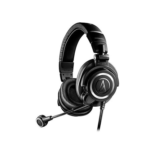 오디오테크니카 Audio-Technica ATH-M50xSTS StreamSet Headset with XLR and 3.5mm Connectors Bundled with Headphone Case + Cleaning Cloth (3 Items)