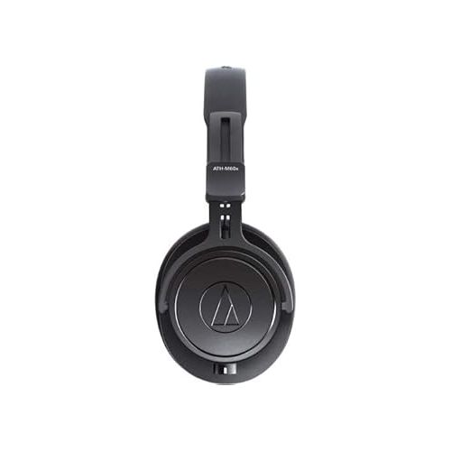 오디오테크니카 Audio-Technica ATH-M60X On-Ear Closed-Back Dynamic Professional Studio Monitor Headphones - Includes Carrying Pouch and 1-Year Extended Warranty