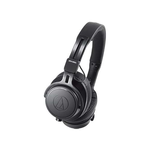 오디오테크니카 Audio-Technica ATH-M60X On-Ear Closed-Back Dynamic Professional Studio Monitor Headphones - Includes Carrying Pouch and 1-Year Extended Warranty