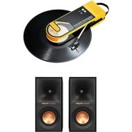 Audio-Technica AT-SB727 Sound Burger Portable Bluetooth Turntable (Yellow) with Klipsch R-40PM Powered Speakers - Bundle, Black, AUDATSB727YL