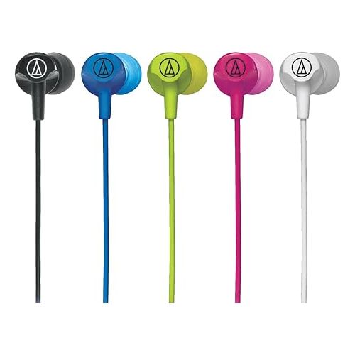 오디오테크니카 Audio-Technica SonicFuel in-Ear Earbud Headphones with in-line Mic & Control (2-Pack, ATH-CLR100iSBL) Bundle