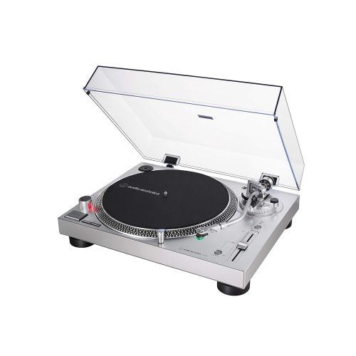 오디오테크니카 Audio-Technica AT-LP120XUSB Direct-Drive Turntable (Analog & USB), Silver, Hi-Fidelity, Plays 33 -1/3, 45, and 78 RPM Records, Convert Vinyl to Digital, Anti-Skate Control, Variabl