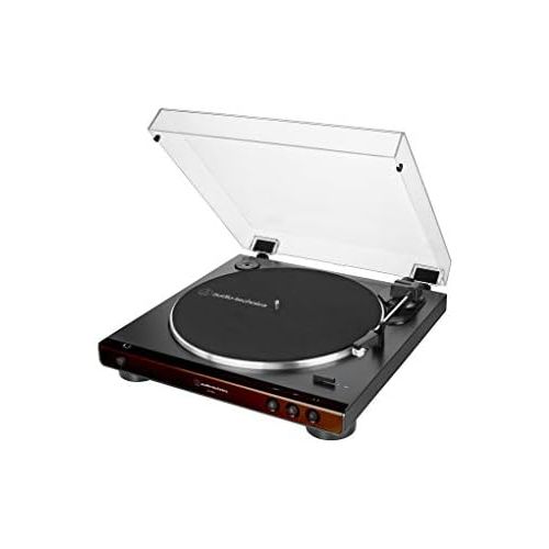 오디오테크니카 Audio-Technica At-LP60X-BW Fully Automatic Belt-Drive Stereo Turntable, Hi-Fi, 2 Speed, Dust Cover, Anti-Resonance, Die-Cast Aluminum Platter: Electronics