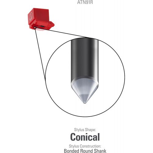 오디오테크니카 Audio-Technica ATN91R Replacement Conical Turntable Stylus for AT91R: Electronics