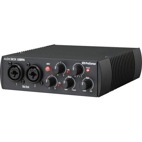 오디오테크니카 Audio Technica AT2020PK Studio Microphone with ATH-M20x, Boom - XLR Cable Streaming/Podcasting Pack and PreSonus AudioBox USB 96 Audio Interface with Eris 3.5 Pair Studio Monitors