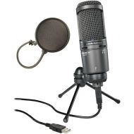 Audio-Technica AT2020USB Plus Condenser Microphone with Pop Filter