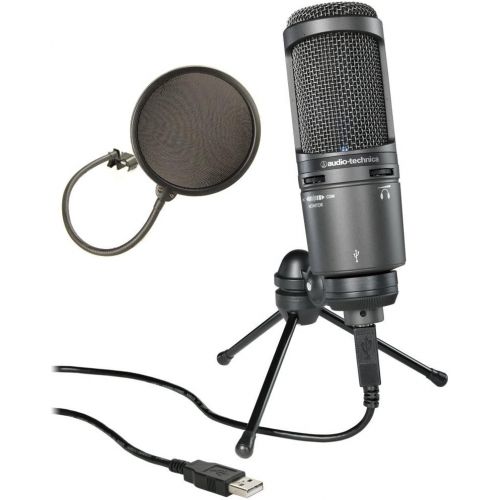 오디오테크니카 Audio-Technica AT2020USB Plus Condenser Microphone with Pop Filter