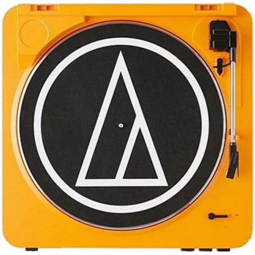 오디오테크니카 Audio-Technica Fully Automatic Stereo Turntable System Orange (AT-LP60OR) + Universal 12 Silicone Rubber Turntable Platter Mat & Vinyl Record Cleaning Fluid System with Brush