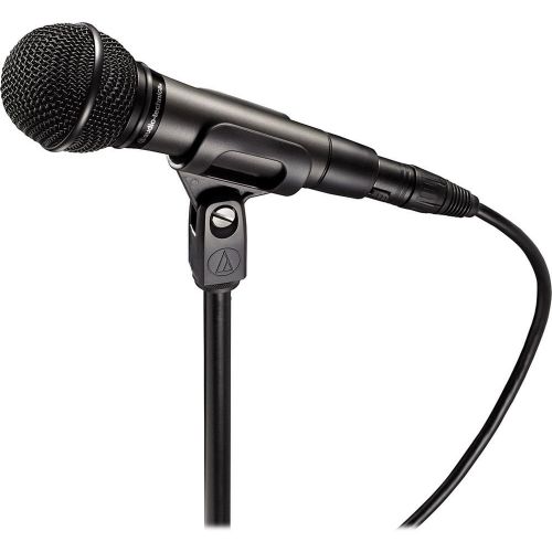 오디오테크니카 Audio-Technica ATM510 Handheld Cardioid Dynamic Microphone with Mic Clamp & Pouch + Mic Stand + Mic Cable, 20 ft. XLR & Foam Windscreen