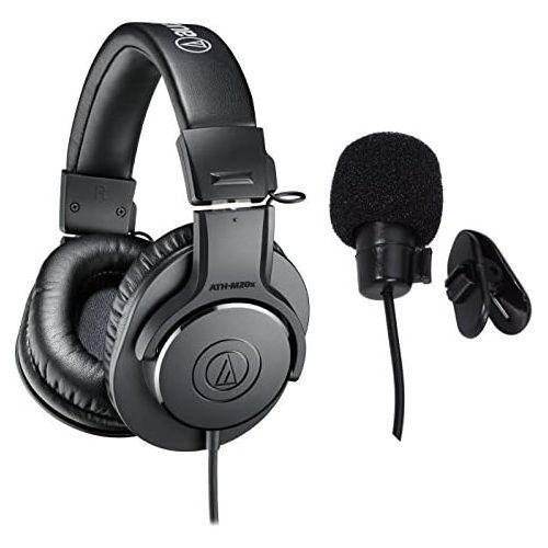 오디오테크니카 Audio-Technica ATH-M20x Professional Studio Monitor Headphones Deluxe Bundle