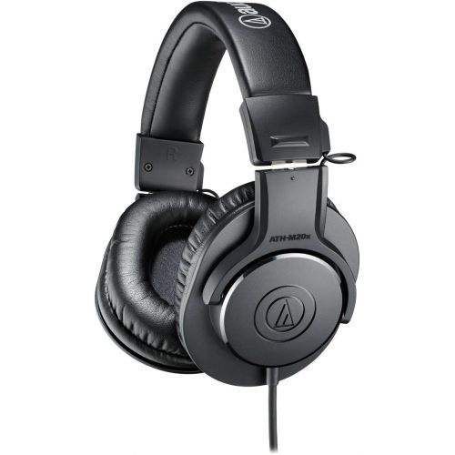 오디오테크니카 Audio-Technica ATH-M20x Professional Studio Monitor Headphones Deluxe Bundle