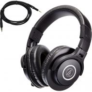 Audio-Technica ATH-M40x Professional Studio Monitor Headphones Bundled with HP-SC Replacement Cable