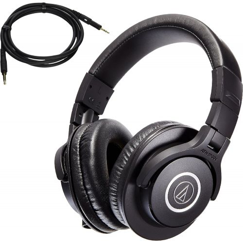 오디오테크니카 Audio-Technica ATH-M40x Professional Studio Monitor Headphones Bundled with HP-SC Replacement Cable