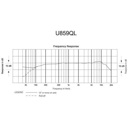 오디오테크니카 Audio Technica U859QL At quick-mount gooseneck microphone, phantom only, 18.90 in. long