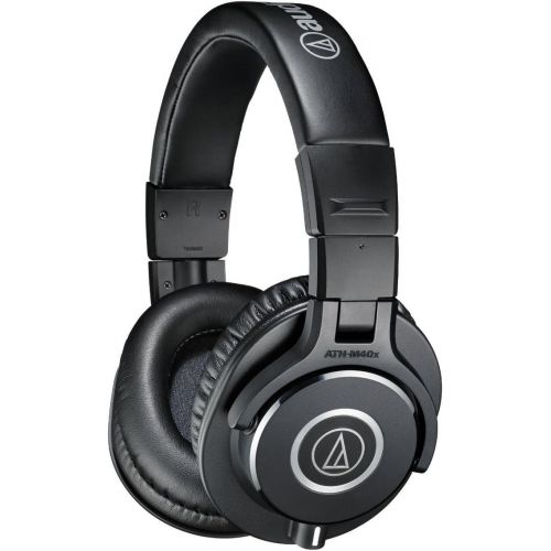 오디오테크니카 Audio-Technica ATH-M40x Professional Studio Monitor Headphones + Slappa Full Sized HardBody PRO Headphone Case (SL-HP-07)