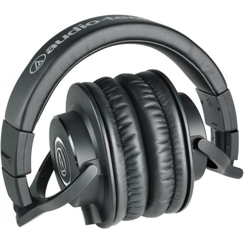 오디오테크니카 Audio-Technica ATH-M40x Professional Studio Monitor Headphones + Slappa Full Sized HardBody PRO Headphone Case (SL-HP-07)