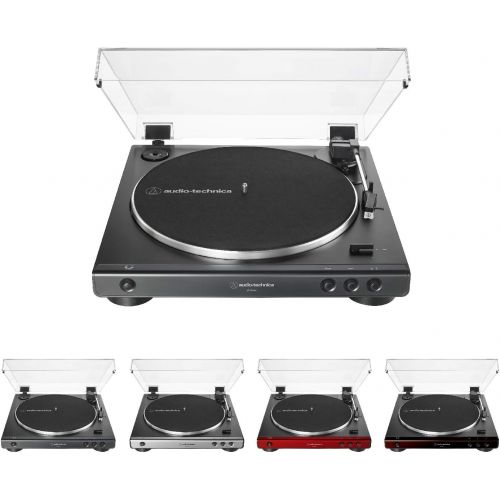 오디오테크니카 Audio-Technica AT-LP60X Turntable (Gunmetal) Bundle with Presonus Eris 3.5 Monitors and Knox Cleaning Kit