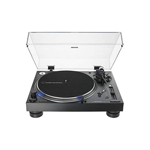 오디오테크니카 Audio-Technica AT-LP140XP-BK Direct-Drive Professional DJ Turntable, Black, Hi-Fi, Fully Manual, 3 Speed, High Torque Motor