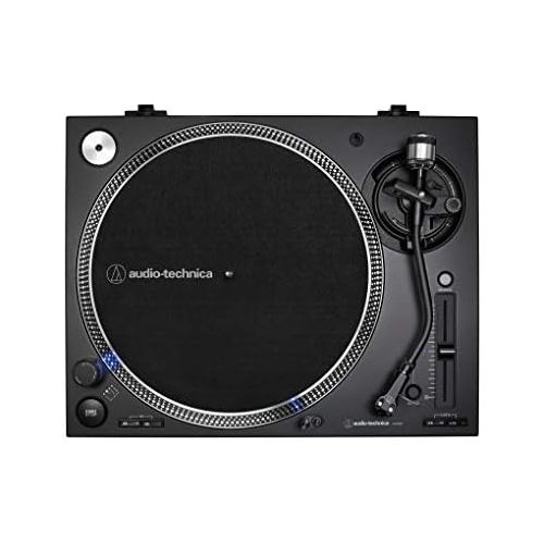 오디오테크니카 Audio-Technica AT-LP140XP-BK Direct-Drive Professional DJ Turntable, Black, Hi-Fi, Fully Manual, 3 Speed, High Torque Motor