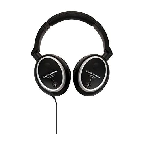 오디오테크니카 Audio-Technica ATH-ANC7B QuietPoint Active Noise-Cancelling Closed-Back Headphones, Wired