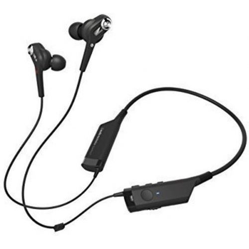 오디오테크니카 Audio-Technica ATH-ANC40BT QuietPoint Active Noise-Cancelling Bluetooth Wireless In-Ear Headphones with In-Line Mic & Control