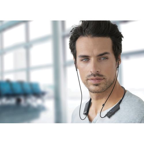 오디오테크니카 Audio-Technica ATH-ANC40BT QuietPoint Active Noise-Cancelling Bluetooth Wireless In-Ear Headphones with In-Line Mic & Control