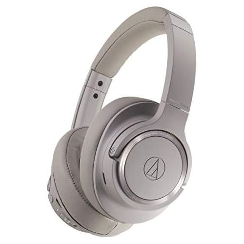 오디오테크니카 Audio-Technica ATH-SR50BT Bluetooth Wireless Over-Ear Headphones, Brown-gray