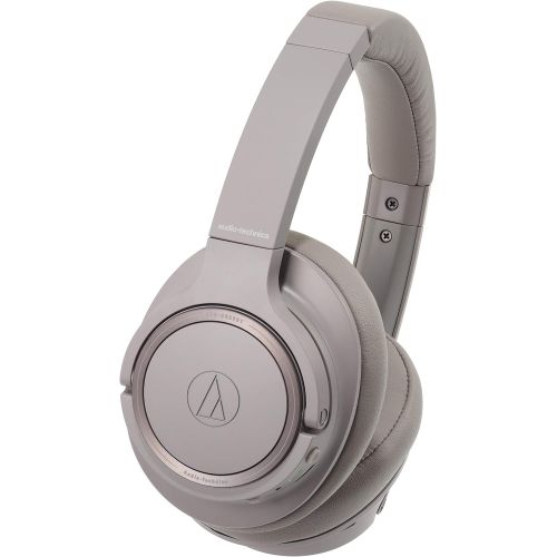 오디오테크니카 Audio-Technica ATH-SR50BT Bluetooth Wireless Over-Ear Headphones, Brown-gray