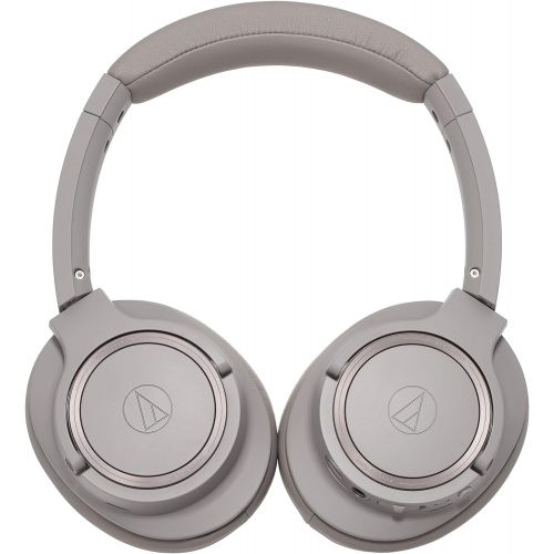 오디오테크니카 Audio-Technica ATH-SR50BT Bluetooth Wireless Over-Ear Headphones, Brown-gray