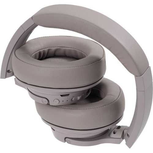 오디오테크니카 Audio-Technica ATH-SR50BT Bluetooth Wireless Over-Ear Headphones, Brown-gray