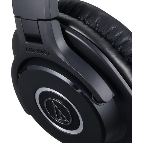 오디오테크니카 Audio-Technica ATH-M40x Professional Studio Monitor Headphone, Black, With Cutting Edge Engineering, 90 Degree Swiveling Earcups, Pro-grade Earpads/Headband, Detachable Cables Incl