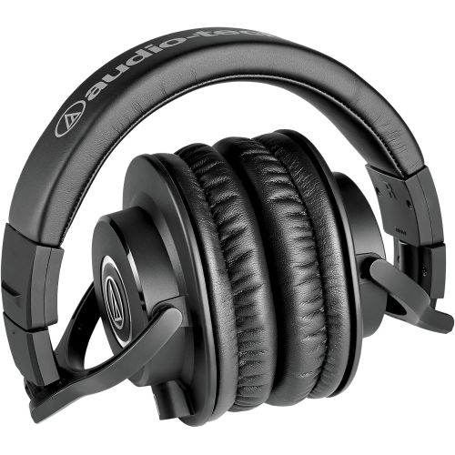 오디오테크니카 Audio-Technica ATH-M40x Professional Studio Monitor Headphone, Black, With Cutting Edge Engineering, 90 Degree Swiveling Earcups, Pro-grade Earpads/Headband, Detachable Cables Incl